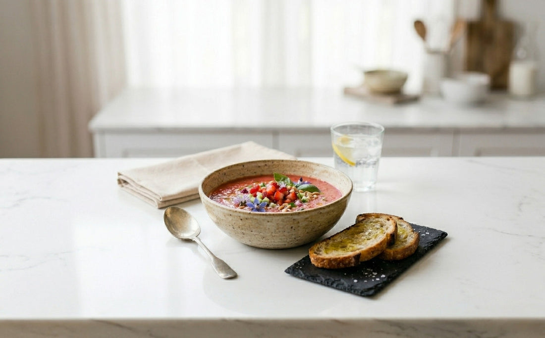 Gazpacho de fresas: una versión fresca, suave y sorprendente