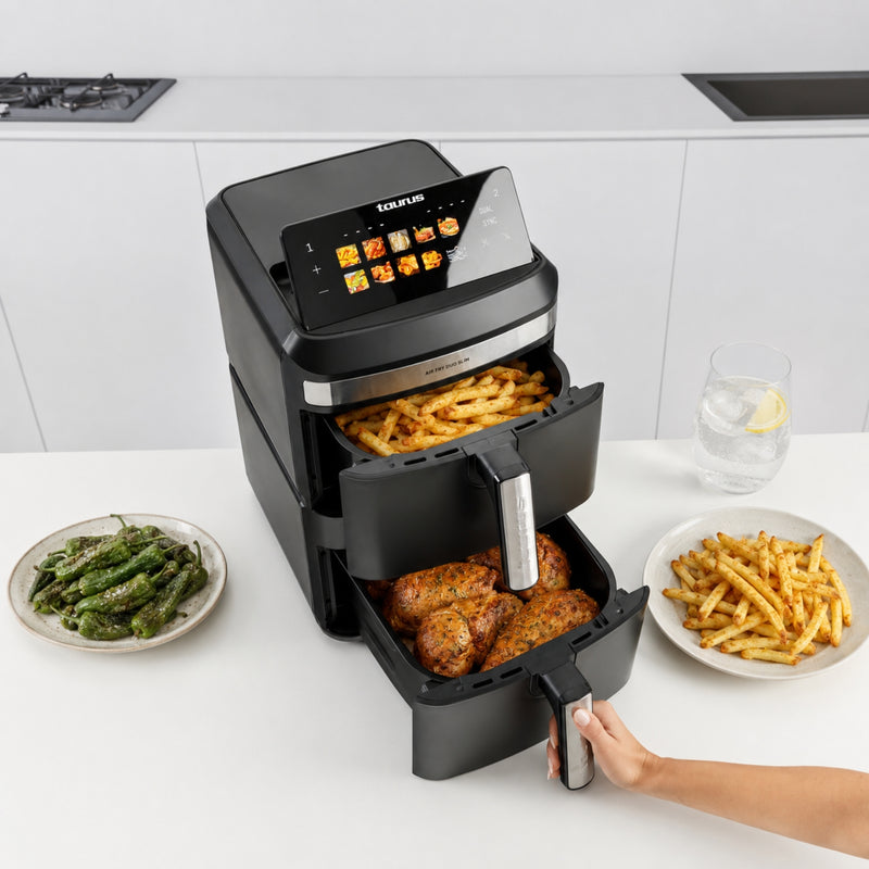 Dual baskets for cooking more