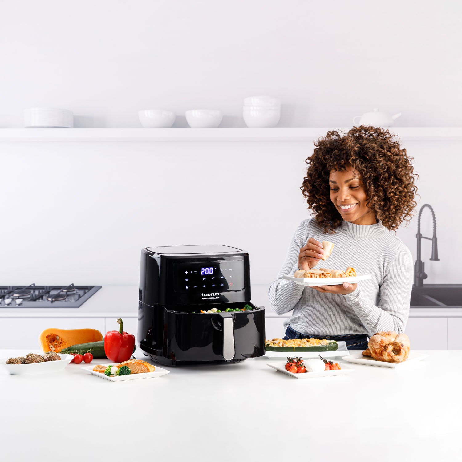 توروس قلاية هوائية 7.5 لتر 2150واط مع مؤقت حتى ساعة كاملة