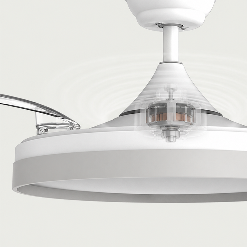 Confort silenciós: motor DC de 30 W