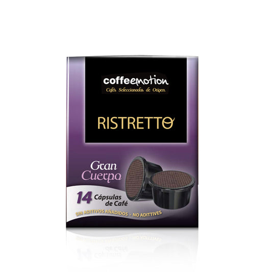 CÁPSULAS DE CAFÉ COFFEEMOTION RISTRETTO (14u)